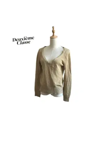 두지엠 클라세 린넨 100% V넥 니트 스웨터