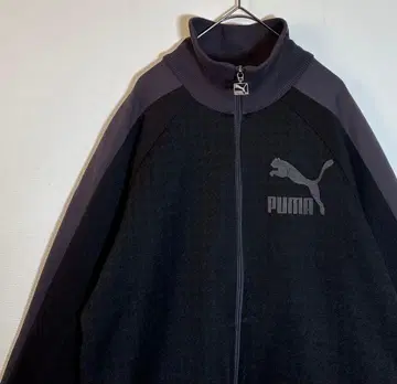 푸마 프린트 로고 사이드 라인 트랙 자켓