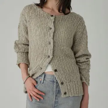 BABYLONE 로우게이지 니트 2WAY 풀오버 라임