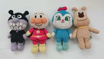 호빵맨 봉제 인형 4체 세트 약 20cm