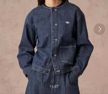 단톤 데님 자켓