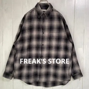 프릭스스토어 옴브레 체크 BIG 플란넬 셔츠 L 사이즈