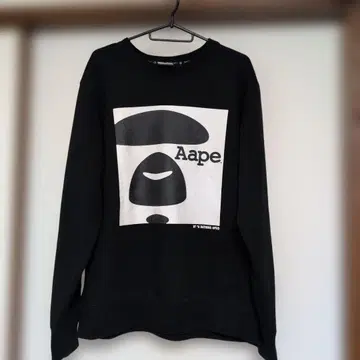 Aape 블랙 맨투맨 XL 속기모