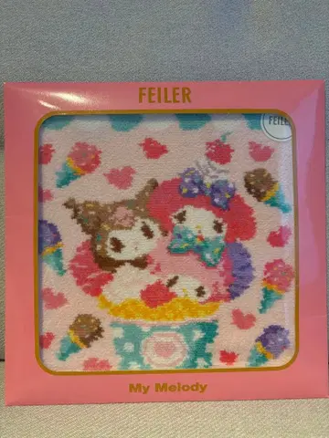 페이러 산리오 콜라보 타월 손수건 마이멜로디 쿠로미