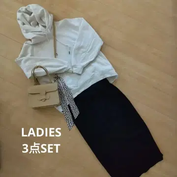 여성용 코디 세트 3종 후드티 스커트 숄더백