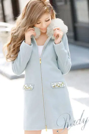 Rady 아우터 코트 울 코트 비쥬 블루