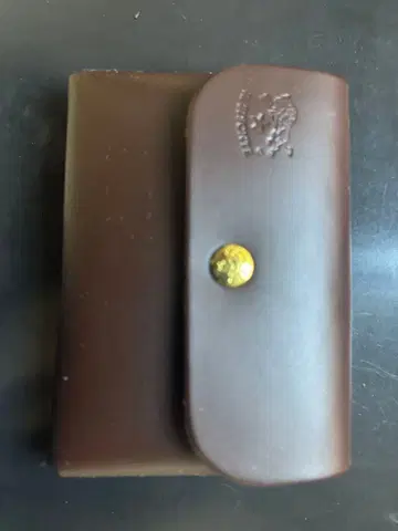 IL BISONTE 브라운 가죽 명함지갑