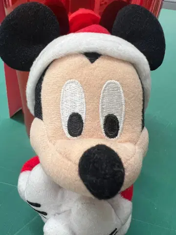 미키마우스 산타 봉제 인형 약 25cm