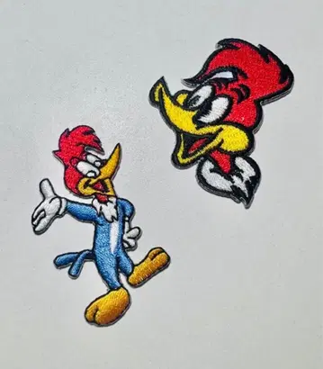 우디 우드페커 자수 패치 2개 세트