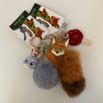 주토피아 키링 2개 세트