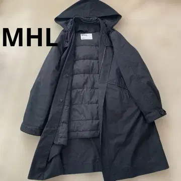 MHL 마가렛호웰 다운 라이너 부착 코트 다운 블랙