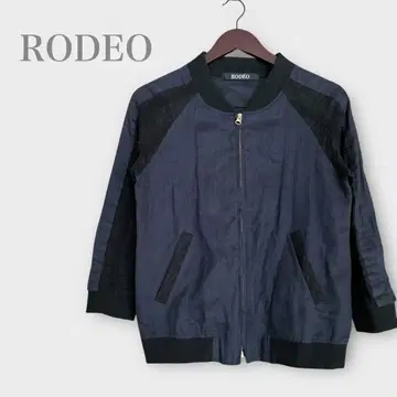 로데오 집업 린넨 블루종 레이스 린넨 100% 네이비 봄/여름