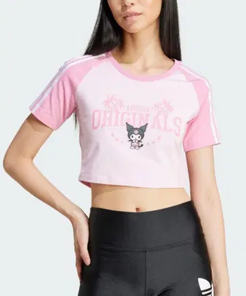 adidas 오리지널 크롭T셔츠 핑크 쿠로미