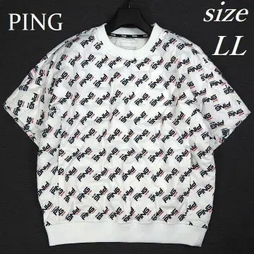 새상품 핑 골프 충전솜 반팔 블루종 스트레치 올 패턴 스니드 LL