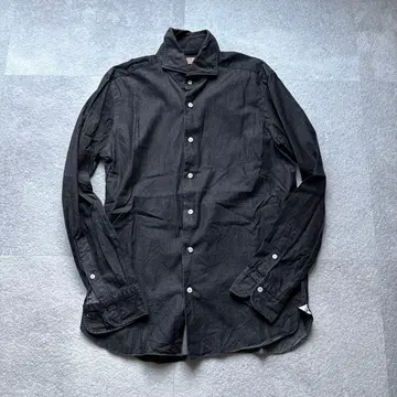 블랙 데님 긴팔 셔츠 에스트네이션 BARBA