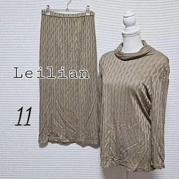 Leilian 베이지 터틀넥 타이트 스커트 셋업 11