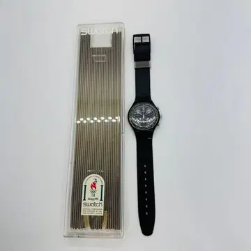 SWATCH 스와치 크로노그래프 빈티지 블랙 다이얼 손목시계