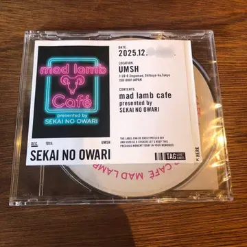 MAD LAMB 특제 코스터 SEKAI NO OWARI 세카오와 카페