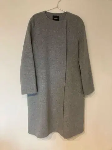 Theory 그레이 노카라 코트 (탈부착 가능한 벨트 포함)