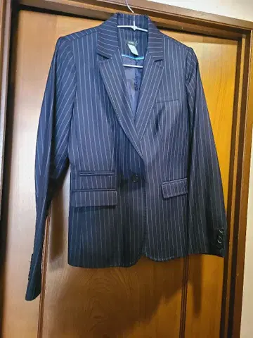 J.Crew 네이비 스트라이프 테일러드 자켓