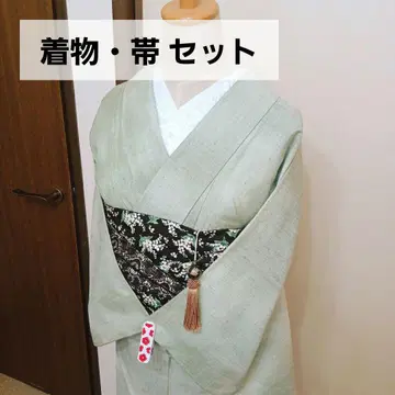 반폭 오비 세트 캐주얼 기모노 레이스 스즈란