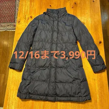 유니클로 이네스 다운 코트 네이비 M 롱 코트 자켓