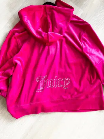 쥬시 꾸뛰르 벨로아 원단 후드티 juicy couture