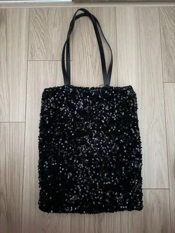 UNTITLED 스팽글 토트백 A4 블랙 반짝반짝 파티