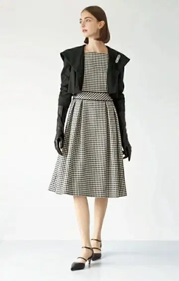 foxey 43901 퍼레이드 원피스 체크 38 사이즈