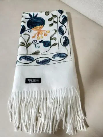 캐시미어 100% 울 자수 스톨