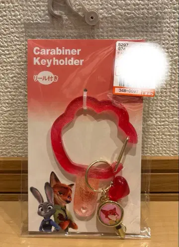 주토피아 릴 달린 카라비너 닉 시마무라 키링 미사용 새상품