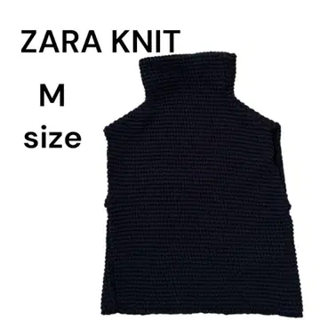 자라 니트 베스트 슬리브리스 하이넥 블랙 여성용 M 2214