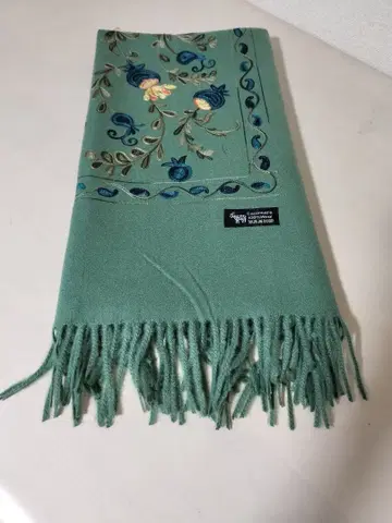 캐시미어 100% 울 자수 머플러