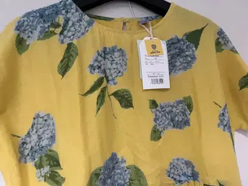 [새상품 미사용] Bleu Bleuet 반팔 원피스 수국 패턴