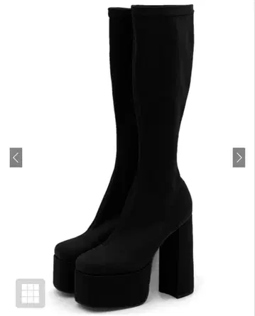 GRL 그레일 울트라 스트레치 청키힐 롱 부츠 23cm