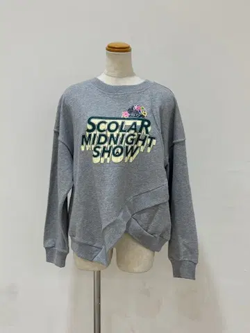 새상품 스칼라 로고 빈티지 쭈리 풀오버 그레이 M