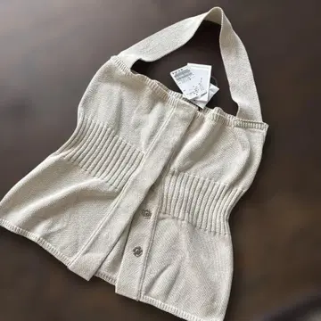 MAISON CHANTOISE Spick &Span 베이지 홀터 니트