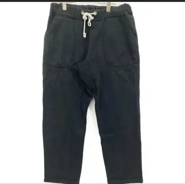 BONCOURA 본쿠라 블랙 헤비 코튼 스웨트 팬츠 40