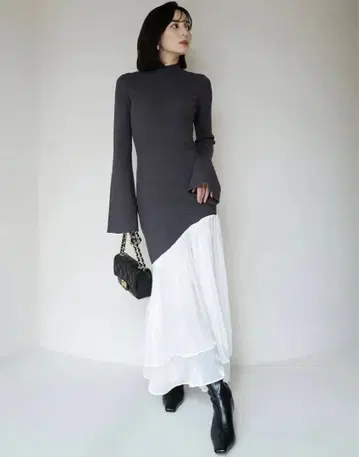 anuans 홀리데이 니트 도킹 원피스