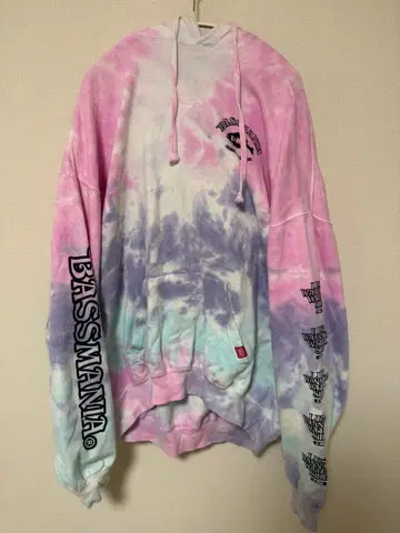 [레어] BASSMANIA 타이다이 패턴 후드티