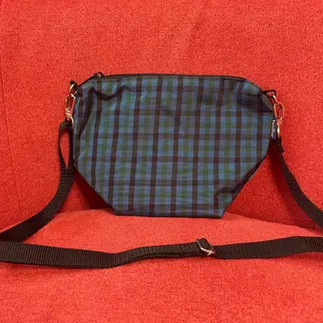 새상품급 familiar 보트형 나일론 미니백 블루 계열 체크 참 없음