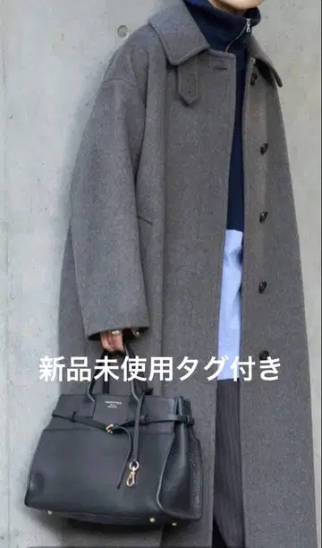 슈퍼 140 비버 스텐카라 코트 그레이 미사용 새상품