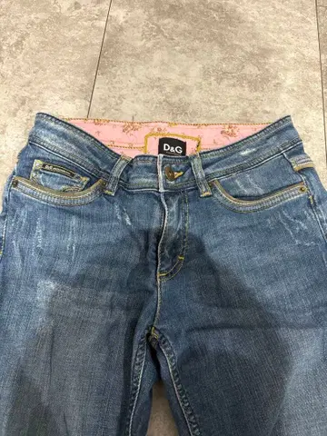 D&G 데님 블루 슬림 핏 청바지