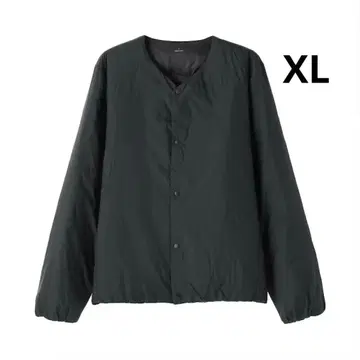 무인양품 경량 다운 포켓터블 노카라 자켓 블랙