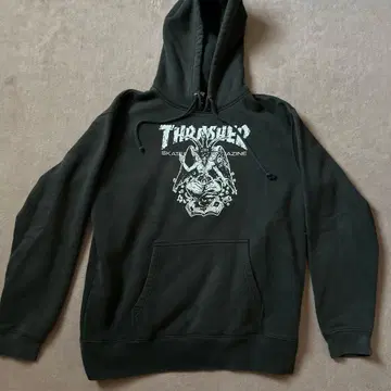 THRASHER 블랙 후드티