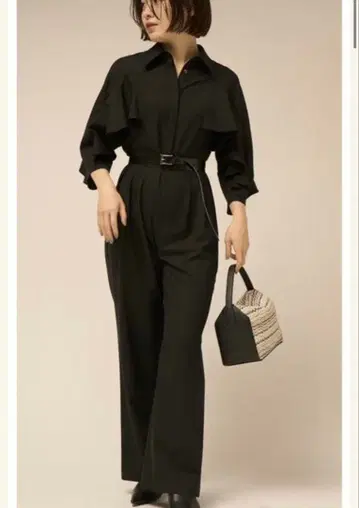 프레이 아이디 플레어 슬리브 콤비네존 올인원 블랙