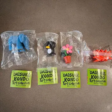 DAISUKE KONDO 아트 컬렉션 가챠가챠 꽃 펭귄 코끼리