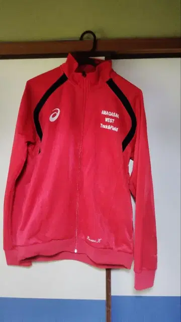 아식스 트레이닝 자켓 (레드)