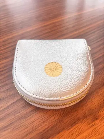 [ 황궁, 교토 어소 한정판 ] 천연 가죽 코인 케이스 실버