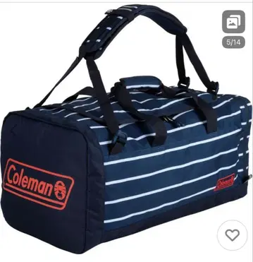 [ 새상품급 ] 콜맨 백팩 보스턴 백 네이비 보더 대용량 50L